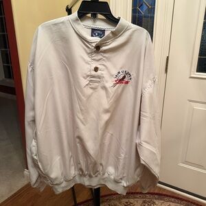 Vintage 101st US Open Cream and white golf sweater with a relaxed fit